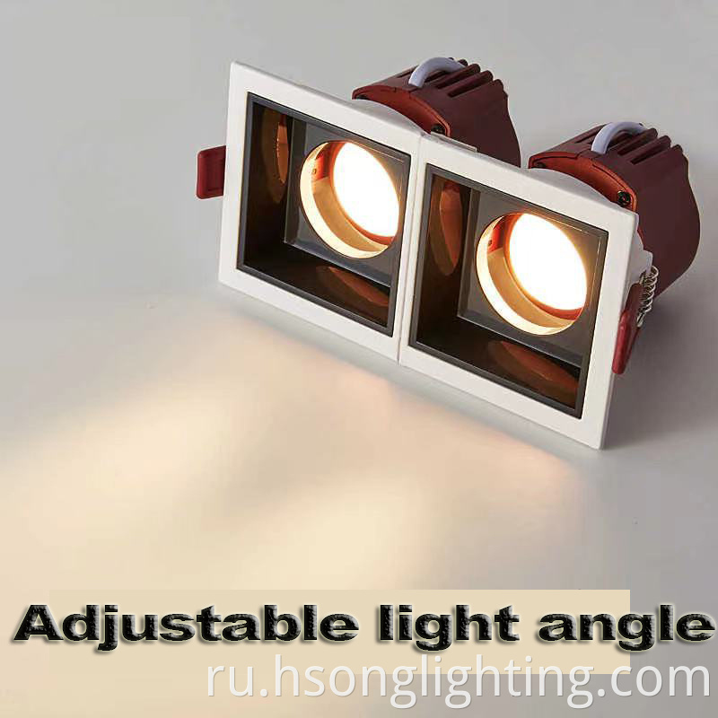 Hsong Deep Anti-Glare с соты регулируемые современные светодиоды Spotlight 5W 7W 10W 15W 20W Full WATT для виллы